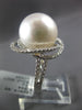 LARGE .60CT DIAMOND & AAA SOUTH SEA PEARL 18KT WHITE GOLD DOUBLE LOVE KNOT RING