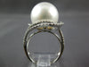 LARGE .60CT DIAMOND & AAA SOUTH SEA PEARL 18KT WHITE GOLD DOUBLE LOVE KNOT RING