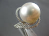 LARGE .60CT DIAMOND & AAA SOUTH SEA PEARL 18KT WHITE GOLD DOUBLE LOVE KNOT RING