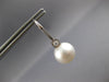 LARGE .17CT DIAMOND & AAA SOUTH SEA PEARL 18KT WHITE GOLD 3D HANGING EARRINGS