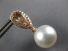 2.39CT DIAMOND & AAA MORGANITE & SOUTH SEA PEARL 18KT ROSE GOLD HANGING EARRINGS