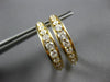 ESTATE 1.0CT DIAMOND 14KT YELLOW GOLD CLASSIC GRADUATING HOOP HANGING EARRINGS