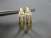 ESTATE 1.0CT DIAMOND 14KT YELLOW GOLD CLASSIC GRADUATING HOOP HANGING EARRINGS