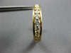 ESTATE 1.0CT DIAMOND 14KT YELLOW GOLD CLASSIC GRADUATING HOOP HANGING EARRINGS
