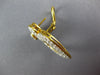 ESTATE LARGE 3.50CT DIAMOND 18K 2 TONE GOLD HEART SHAPE CLIP ON HANGING EARRINGS