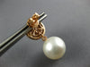 1.56CT DIAMOND & AAA SOUTH SEA PEARL 18K ROSE GOLD 3D SEMI BALL HANGING EARRINGS