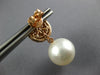 1.56CT DIAMOND & AAA SOUTH SEA PEARL 18K ROSE GOLD 3D SEMI BALL HANGING EARRINGS