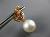 1.56CT DIAMOND & AAA SOUTH SEA PEARL 18K ROSE GOLD 3D SEMI BALL HANGING EARRINGS