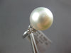 ESTATE LARGE .30CT DIAMOND & AAA SOUTH SEA PEARL 18K WHITE GOLD CLASSIC FUN RING