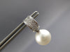.43CT DIAMOND & AAA SOUTH SEA PEARL 18K WHITE GOLD 3 ROW HUGGIE HANGING EARRINGS