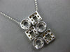 .55CT DIAMOND & AAA YELLOW SAPPHIRE 14KT WHITE GOLD SQUARE & ROUND FUN NECKLACE