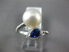 .57CT DIAMOND & AAA SAPPHIRE & SOUTH SEA PEARL 18KT WHITE GOLD PEAR SHAPE RING