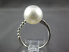 .57CT DIAMOND & AAA SAPPHIRE & SOUTH SEA PEARL 18KT WHITE GOLD PEAR SHAPE RING