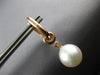 1.49CT DIAMOND & SOUTH SEA PEARL 18K ROSE GOLD 3D ETOILE HUGGIE HANGING EARRINGS