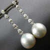 1.45CT DIAMOND & AAA SOUTH SEA PEARL 18KT WHITE GOLD 3D JOURNEY HANGING EARRINGS