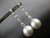 1.45CT DIAMOND & AAA SOUTH SEA PEARL 18KT WHITE GOLD 3D JOURNEY HANGING EARRINGS