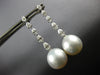 1.45CT DIAMOND & AAA SOUTH SEA PEARL 18KT WHITE GOLD 3D JOURNEY HANGING EARRINGS