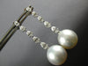 1.45CT DIAMOND & AAA SOUTH SEA PEARL 18KT WHITE GOLD 3D JOURNEY HANGING EARRINGS