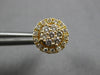 ESTATE .50CT DIAMOND 14K YELLOW GOLD 3D CLASSIC ROUND CLUSTER HALO STUD EARRINGS