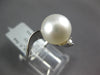ESTATE .03CT DIAMOND & AAA SOUTH SEA PEARL 14KT WHITE GOLD 3D CLASSIC CROWN RING