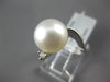 ESTATE .03CT DIAMOND & AAA SOUTH SEA PEARL 14KT WHITE GOLD 3D CLASSIC CROWN RING