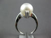 ESTATE .03CT DIAMOND & AAA SOUTH SEA PEARL 14KT WHITE GOLD 3D CLASSIC CROWN RING