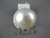 ESTATE LARGE .53CT DIAMOND AAA SOUTH SEA PEARL 18KT WHITE GOLD CLASSIC LOVE RING