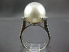ESTATE LARGE .53CT DIAMOND AAA SOUTH SEA PEARL 18KT WHITE GOLD CLASSIC LOVE RING