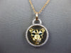 .22CT DIAMOND & ENAMEL 14KT YELLOW & ROSE GOLD HAPPY PANTHER FLOATING PENDANT