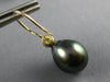 .20CT DIAMOND & TAHITIAN PEARL 18K YELLOW GOLD TEAR DROP ETOILE HANGING EARRINGS