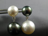 .25CT DIAMOND & AAA SOUTH SEA & TAHITIAN PEARL 18KT WHITE GOLD HANGING EARRINGS