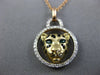 .22CT DIAMOND & ENAMEL 14KT YELLOW & ROSE GOLD HAPPY PANTHER FLOATING PENDANT