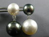 .25CT DIAMOND & AAA SOUTH SEA & TAHITIAN PEARL 18KT WHITE GOLD HANGING EARRINGS