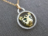 .22CT DIAMOND & ENAMEL 14KT YELLOW & ROSE GOLD HAPPY PANTHER FLOATING PENDANT