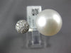 LARGE .78CT DIAMOND & AAA SOUTH SEA PEARL 18KT WHITE GOLD OPEN TENSION FUN RING