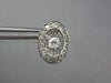 ESTATE 2.0CT DIAMOND 14K WHITE GOLD 3D ROUND OVAL FILIGREE CLUSTER STUD EARRINGS