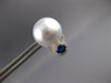 .99CT DIAMOND & AAA SAPPHIRE & SOUTH SEA PEARL 18K WHITE GOLD OVAL STUD EARRINGS