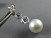 1.87CT DIAMOND & AAA SAPPHIRE & PEARL 18KT WHITE GOLD JOURNEY HANGING EARRINGS