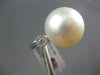 ESTATE LARGE .12CT DIAMOND & AAA SOUTH SEA PEARL 18K WHITE GOLD CLASSIC FUN RING