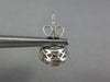 ESTATE 2.0CT DIAMOND 14K WHITE GOLD 3D ROUND OVAL FILIGREE CLUSTER STUD EARRINGS