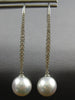 .57CT DIAMOND & AAA SOUTH SEA PEARL 18K WHITE GOLD 3D LEVERBACK HANGING EARRINGS