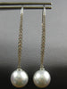 .57CT DIAMOND & AAA SOUTH SEA PEARL 18K WHITE GOLD 3D LEVERBACK HANGING EARRINGS