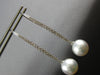 .57CT DIAMOND & AAA SOUTH SEA PEARL 18K WHITE GOLD 3D LEVERBACK HANGING EARRINGS