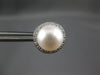 ESTATE .10CT DIAMOND & AAA SAOUTH SEA PEARL 18K WHITE GOLD 3D HALO STUD EARRINGS