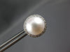 ESTATE .10CT DIAMOND & AAA SAOUTH SEA PEARL 18K WHITE GOLD 3D HALO STUD EARRINGS