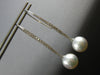 .57CT DIAMOND & AAA SOUTH SEA PEARL 18K WHITE GOLD 3D LEVERBACK HANGING EARRINGS