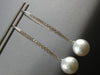 .57CT DIAMOND & AAA SOUTH SEA PEARL 18K WHITE GOLD 3D LEVERBACK HANGING EARRINGS