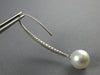 .57CT DIAMOND & AAA SOUTH SEA PEARL 18K WHITE GOLD 3D LEVERBACK HANGING EARRINGS