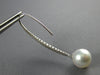 .57CT DIAMOND & AAA SOUTH SEA PEARL 18K WHITE GOLD 3D LEVERBACK HANGING EARRINGS