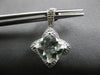 3.84CT DIAMOND & AQUAMARINE 14KT WHITE GOLD CUSHION FLOWER STAR HANGING EARRINGS